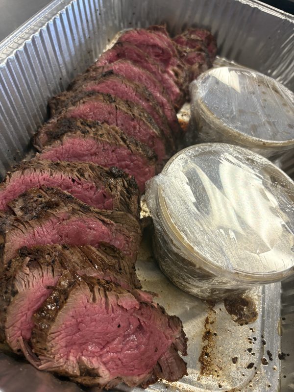Whole Beef Tenderloin with horseradish cream and au jus