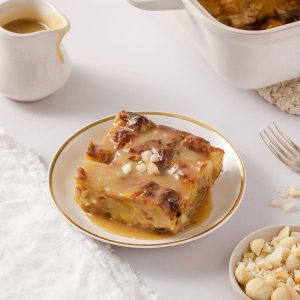 White Chocolate Pecan Bread Pudding